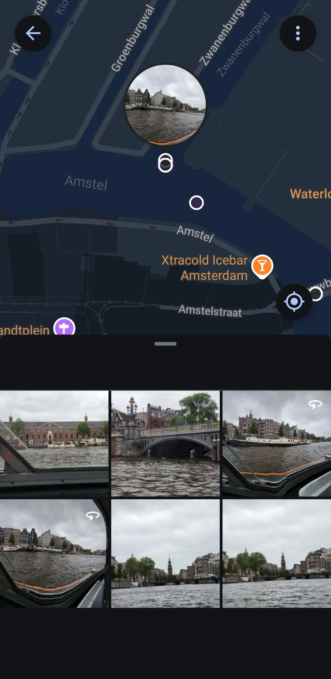 Bản đồ Google Photos hiển thị vị trí ảnh cụ thể