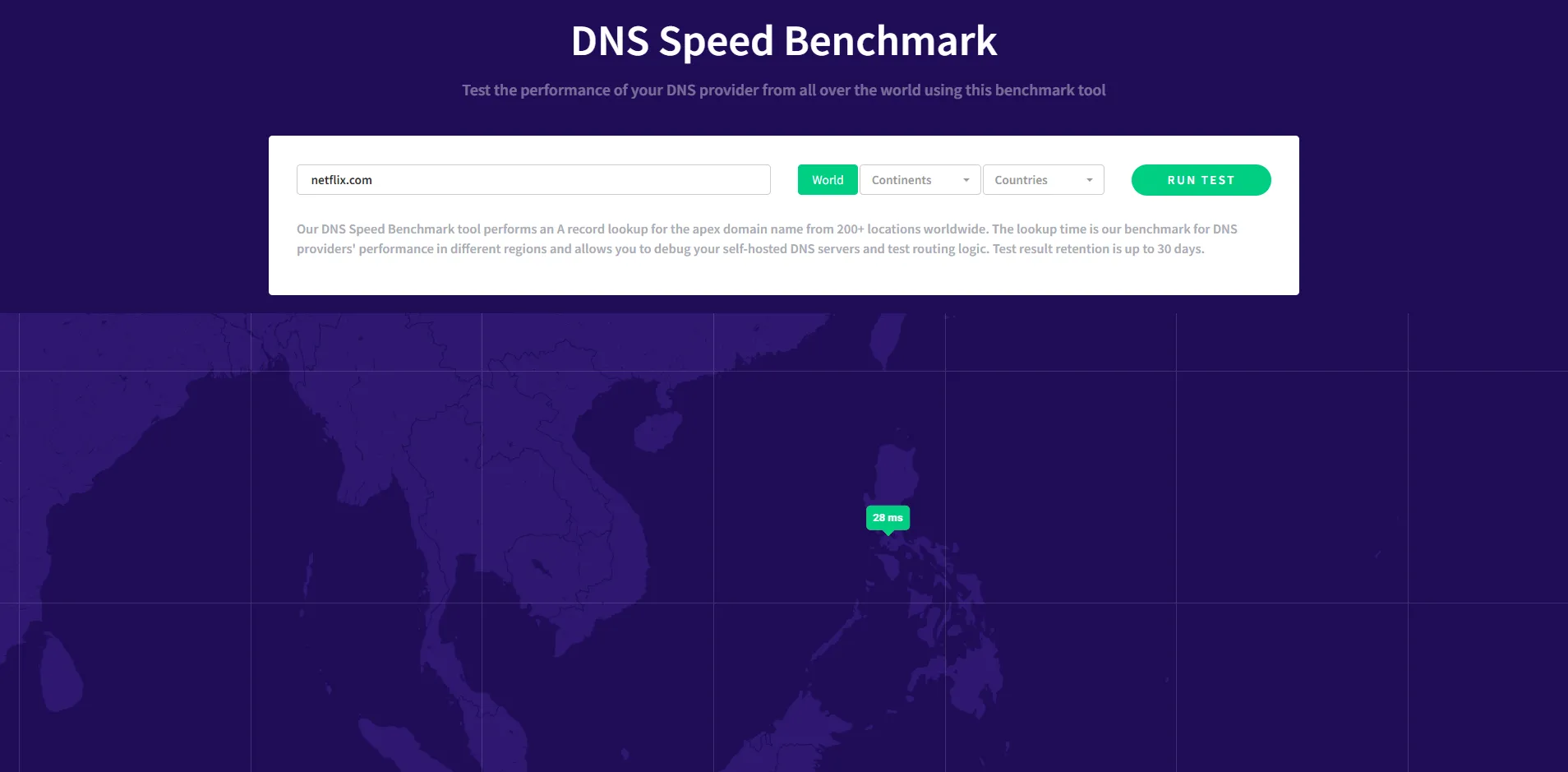 Biểu đồ so sánh tốc độ tra cứu DNS, minh họa cải thiện hiệu suất khi sử dụng Cloudflare DNS