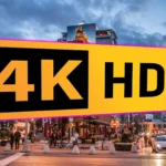 biểu tượng 4K HDR trên cảnh đường phố chụp HDR