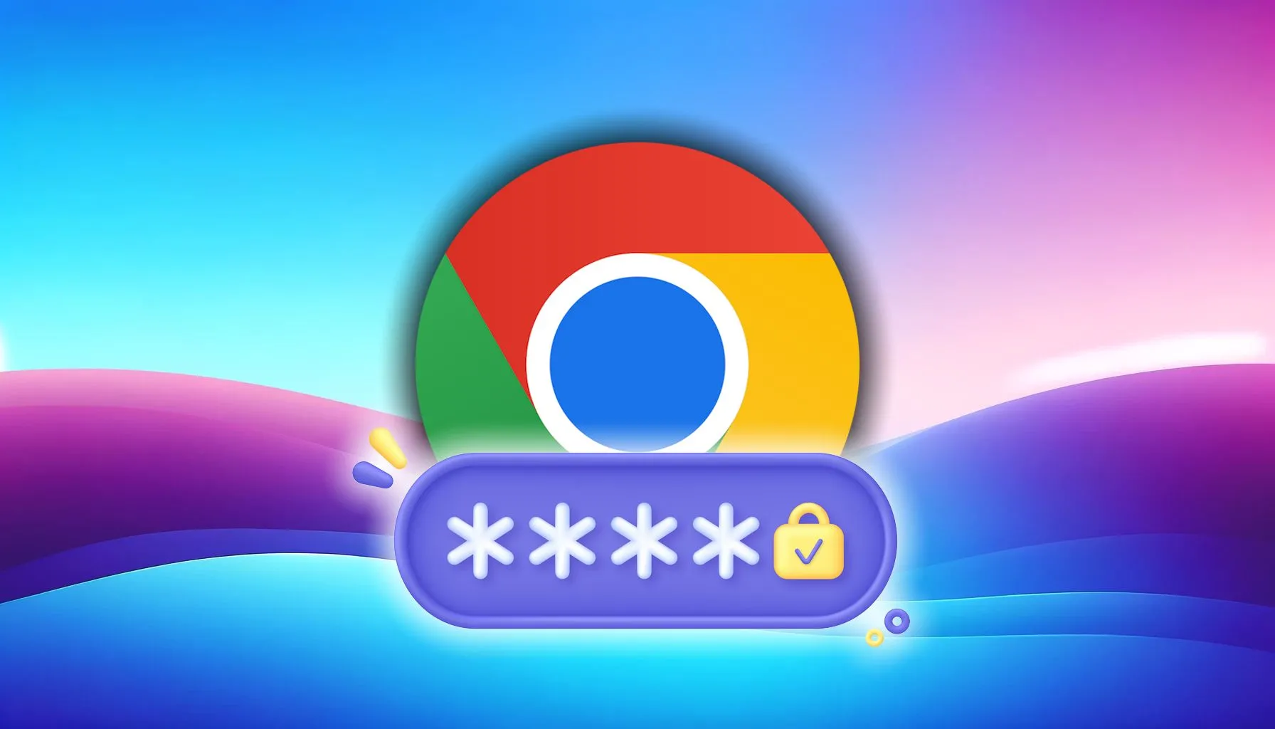 Biểu tượng Chrome và lời nhắc mật khẩu, minh họa chức năng quản lý mật khẩu trong trình duyệt