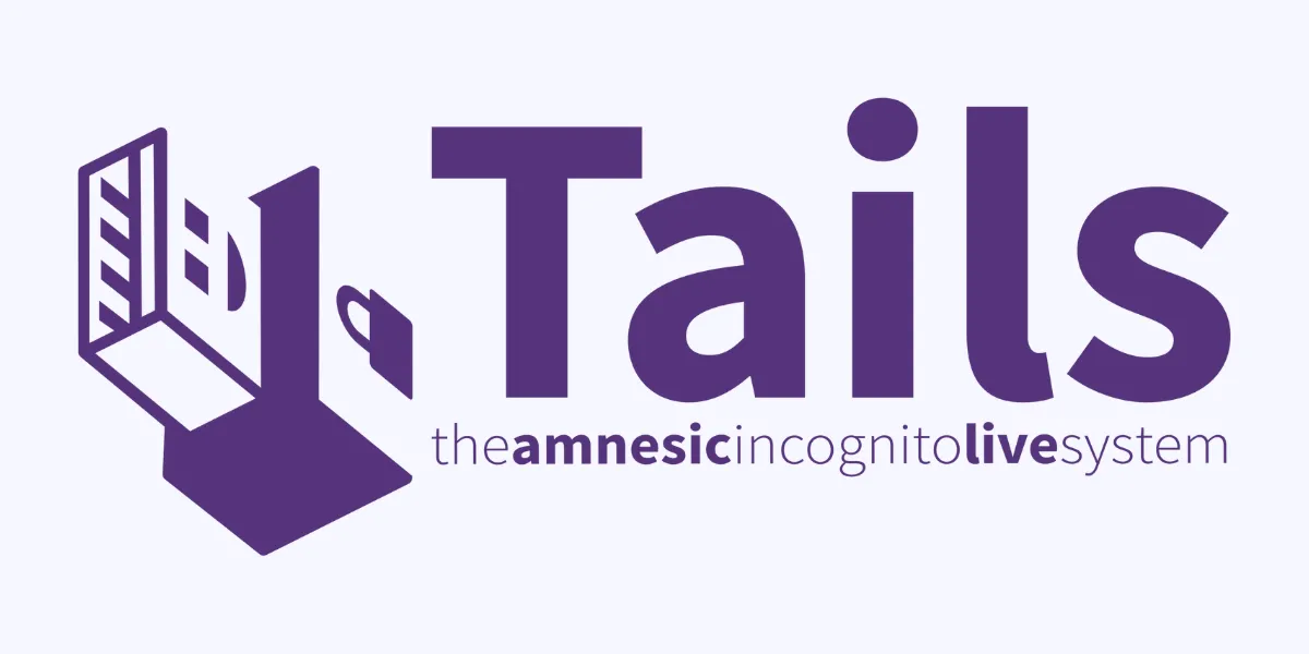 Biểu tượng và tên hệ điều hành Tails OS, biểu tượng cho quyền riêng tư và ẩn danh trực tuyến