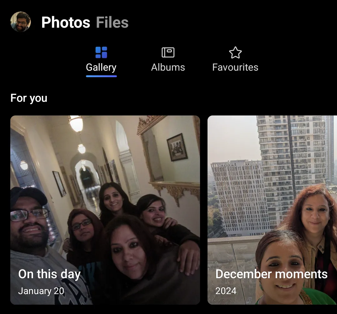 Các album ảnh được sắp xếp trên Microsoft OneDrive