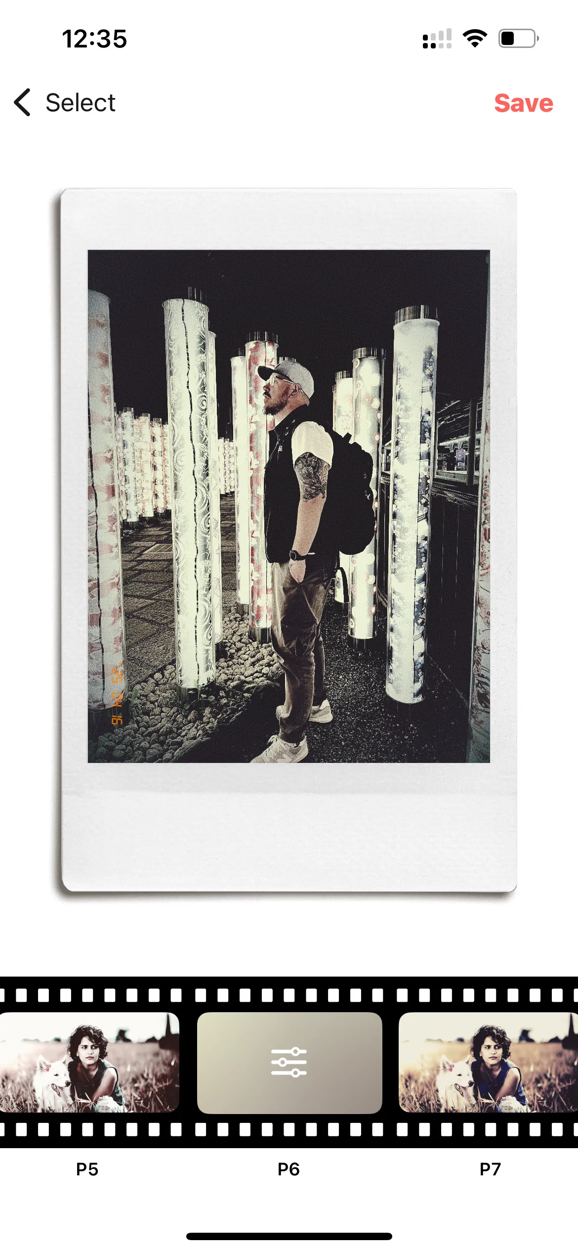 Các bộ lọc ảnh trong ứng dụng PoPo Frame với hiệu ứng và khung hình phong cách Polaroid