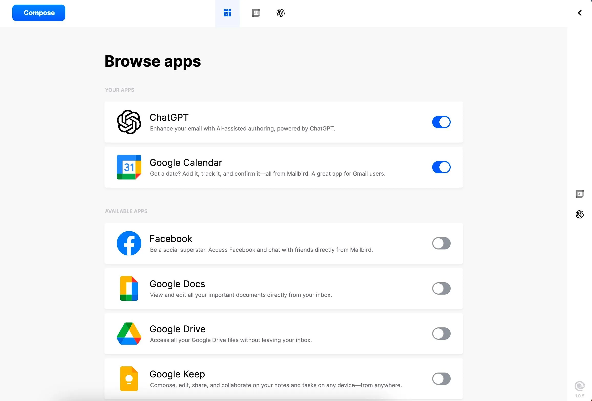 Các bước tích hợp Mailbird với Gmail để đồng bộ hóa lịch và email