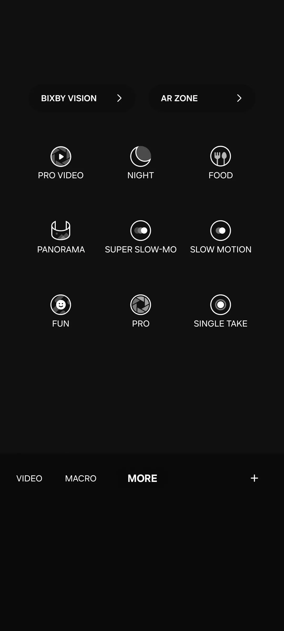 Các chế độ camera khác nhau trên điện thoại Samsung