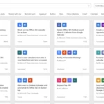 Các mẫu tự động hóa dựa trên lịch trong ứng dụng web Power Automate, giúp tích hợp với Outlook và To Do