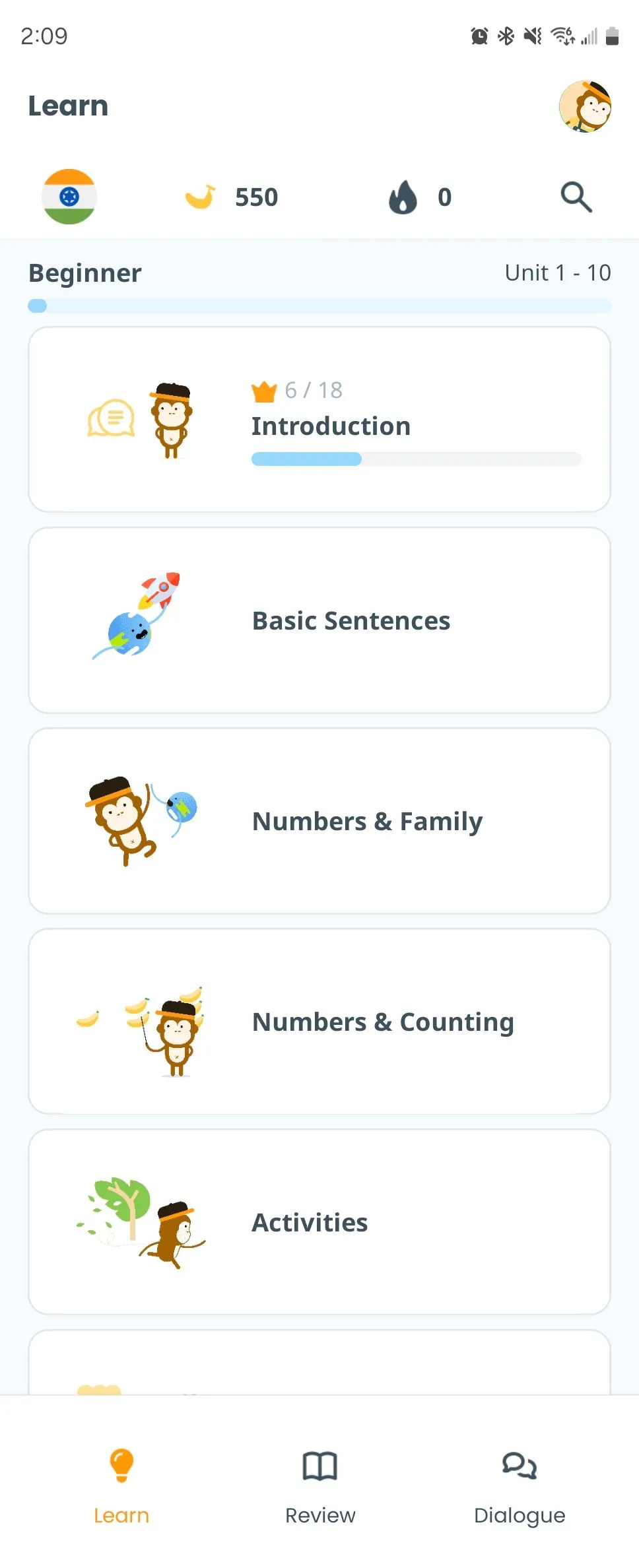 Các ngôn ngữ đa dạng mà ứng dụng Ling cung cấp, bao gồm các tiếng châu Á và Đông Âu.