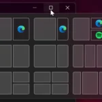 Các tùy chọn bố cục sắp xếp cửa sổ Windows Snap Layouts hiển thị trong góc ứng dụng