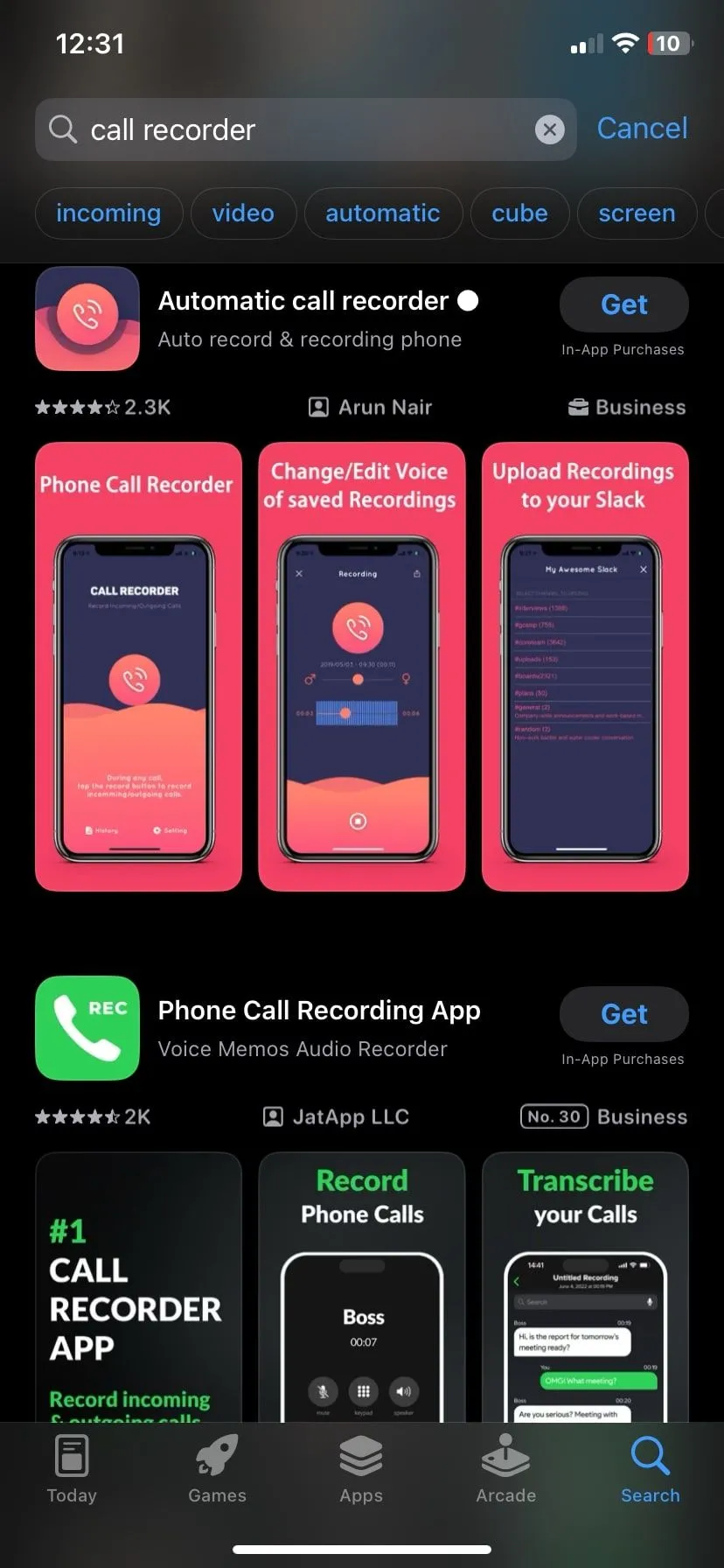 Các ứng dụng ghi âm cuộc gọi trên App Store, nhiều ứng dụng không hoạt động hiệu quả hoặc tiềm ẩn rủi ro về quyền riêng tư trước khi iOS 18.1 ra mắt.