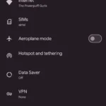 Cài đặt Android hiển thị tùy chọn Internet