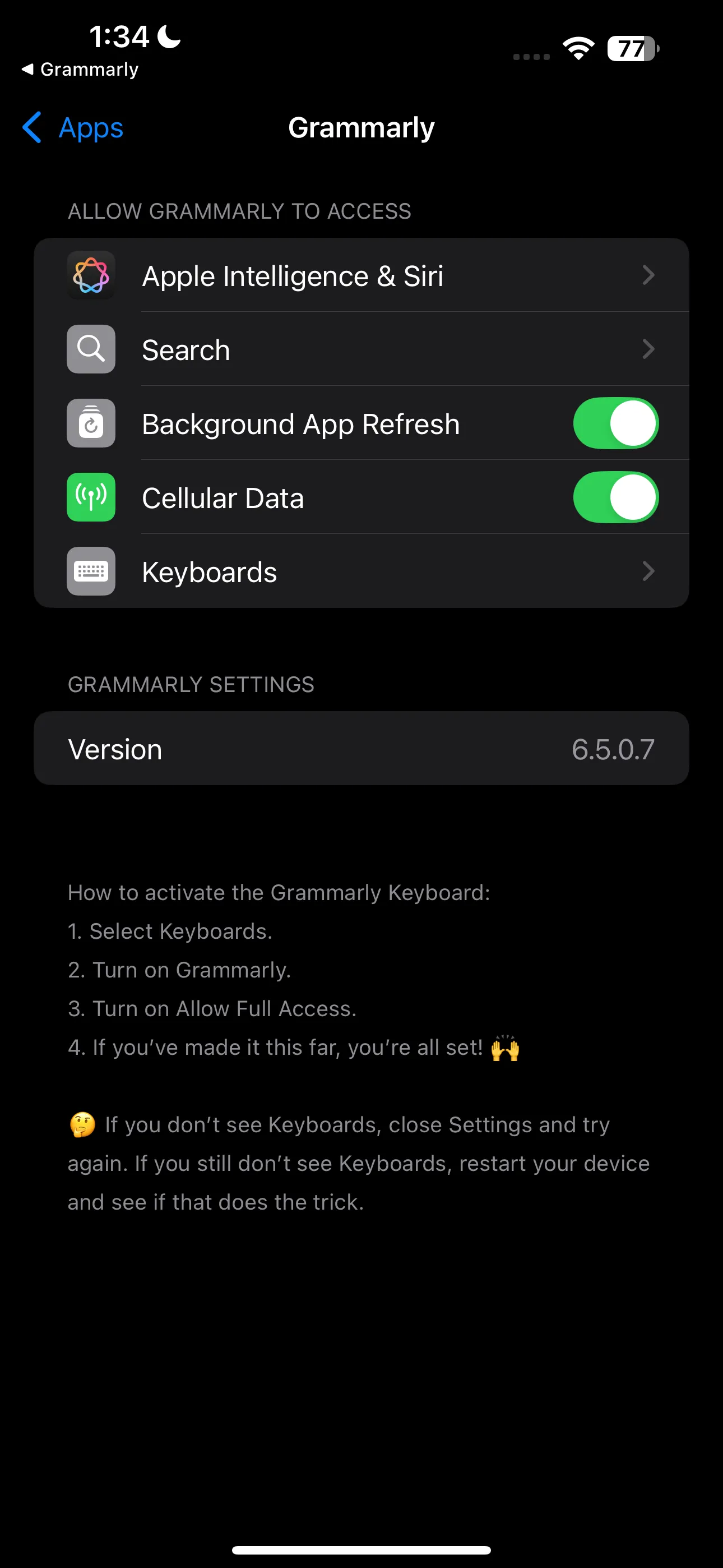 Cài đặt bàn phím Grammarly trên iPhone để kích hoạt tính năng AI viết