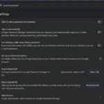 Cài đặt để vô hiệu hóa Trình quản lý mật khẩu Google trong trình duyệt Chrome.