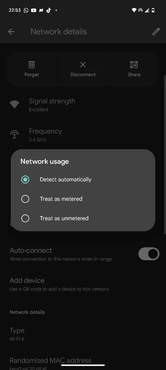 Cài đặt giới hạn sử dụng mạng trên Android để tiết kiệm data khi dùng hotspot