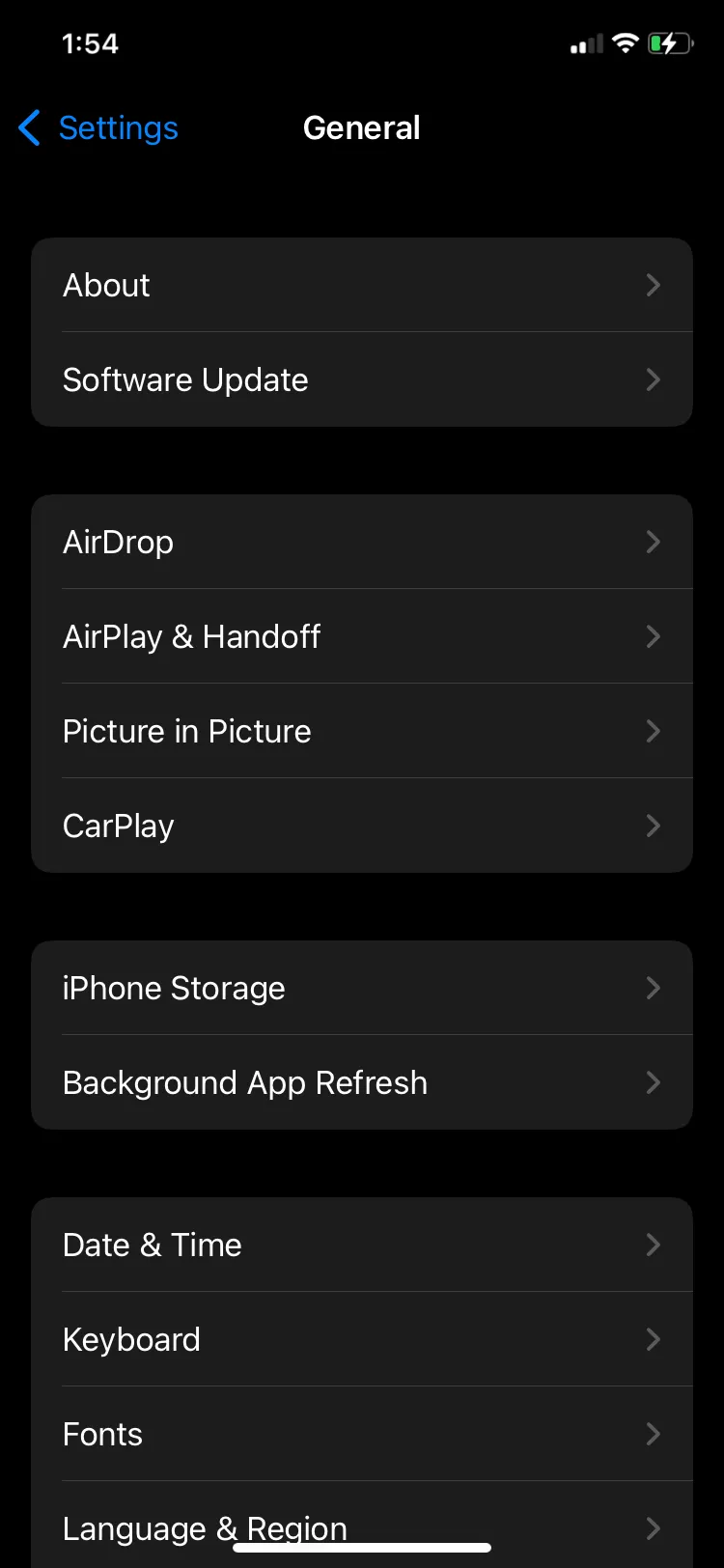 Cài đặt Làm mới ứng dụng nền trên iPhone hiển thị các ứng dụng