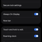 Cài đặt Màn hình khóa và AOD trên điện thoại Android để chọn kiểu khóa màn hình.