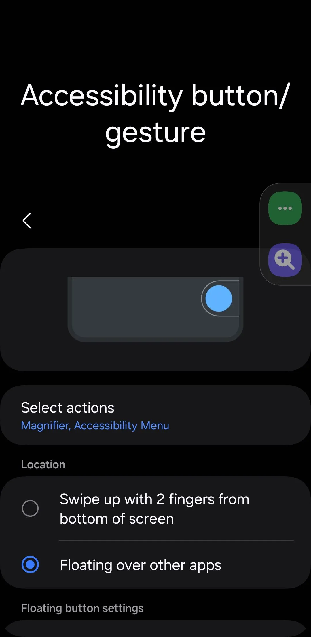 Cài đặt nút trợ năng trên Android, cho phép thiết lập biểu tượng nổi truy cập nhanh các chức năng điện thoại
