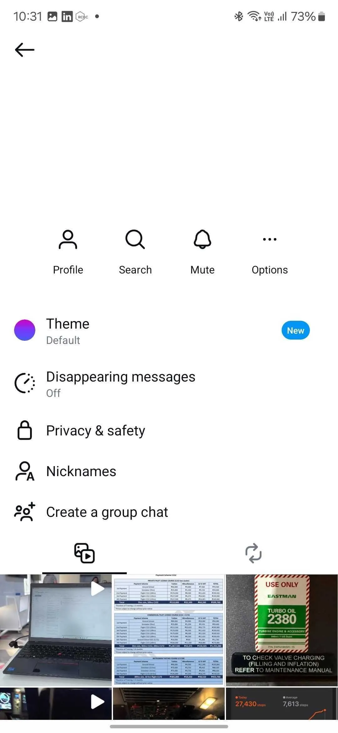 Cài đặt Quyền riêng tư &amp; An toàn trong cuộc trò chuyện tin nhắn trực tiếp Instagram