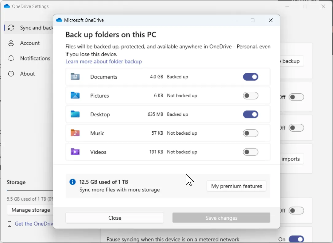 Cài đặt sao lưu thư mục trên Microsoft OneDrive tích hợp với Windows Explorer