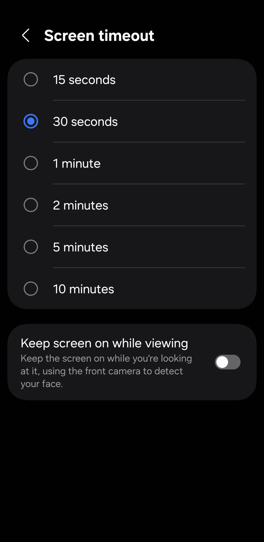 Cài đặt thời gian chờ màn hình trên điện thoại Android để điều chỉnh tự động khóa.