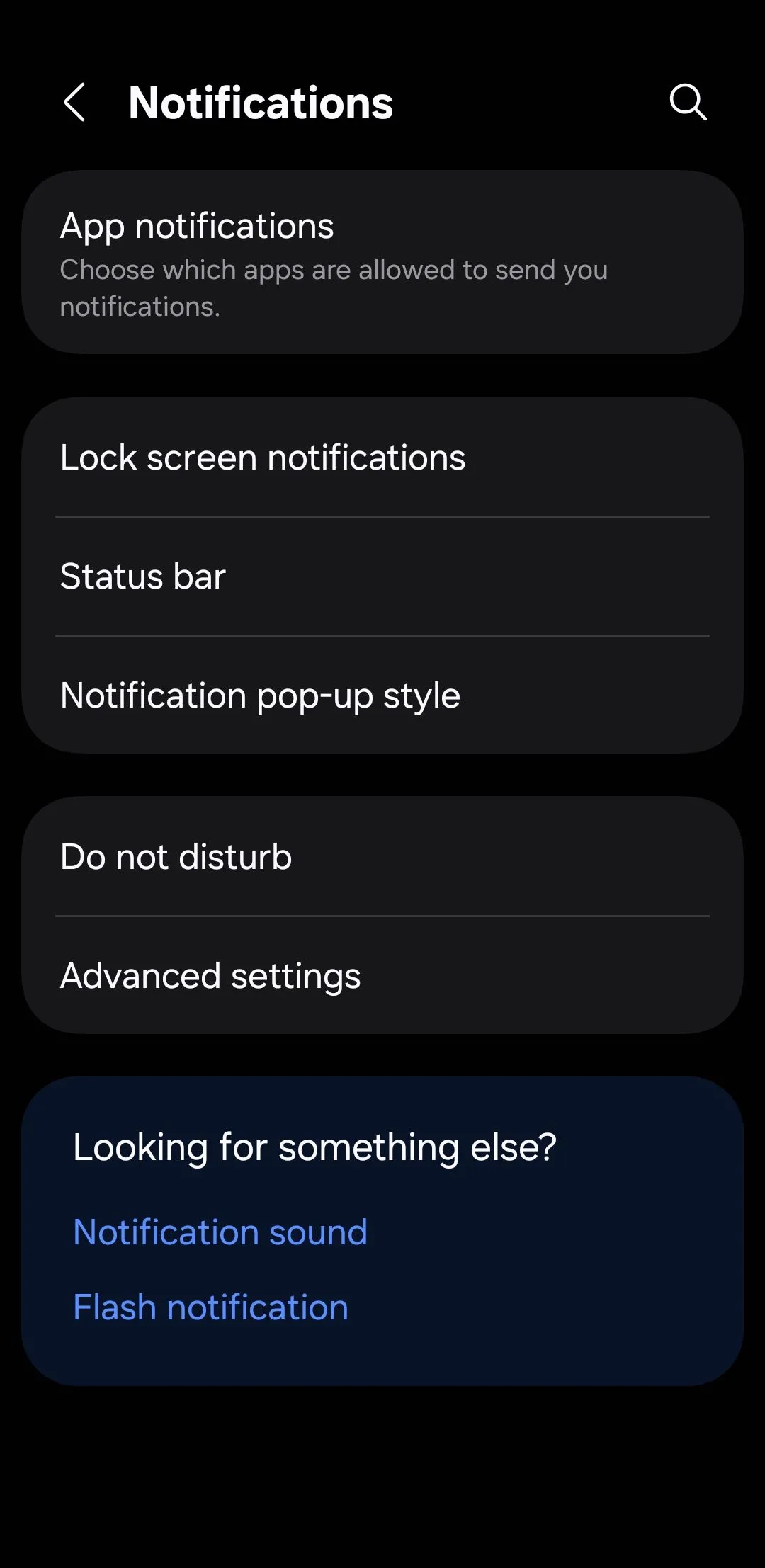 Cài đặt thông báo trên điện thoại Android, hiển thị các tùy chọn hiển thị nội dung.