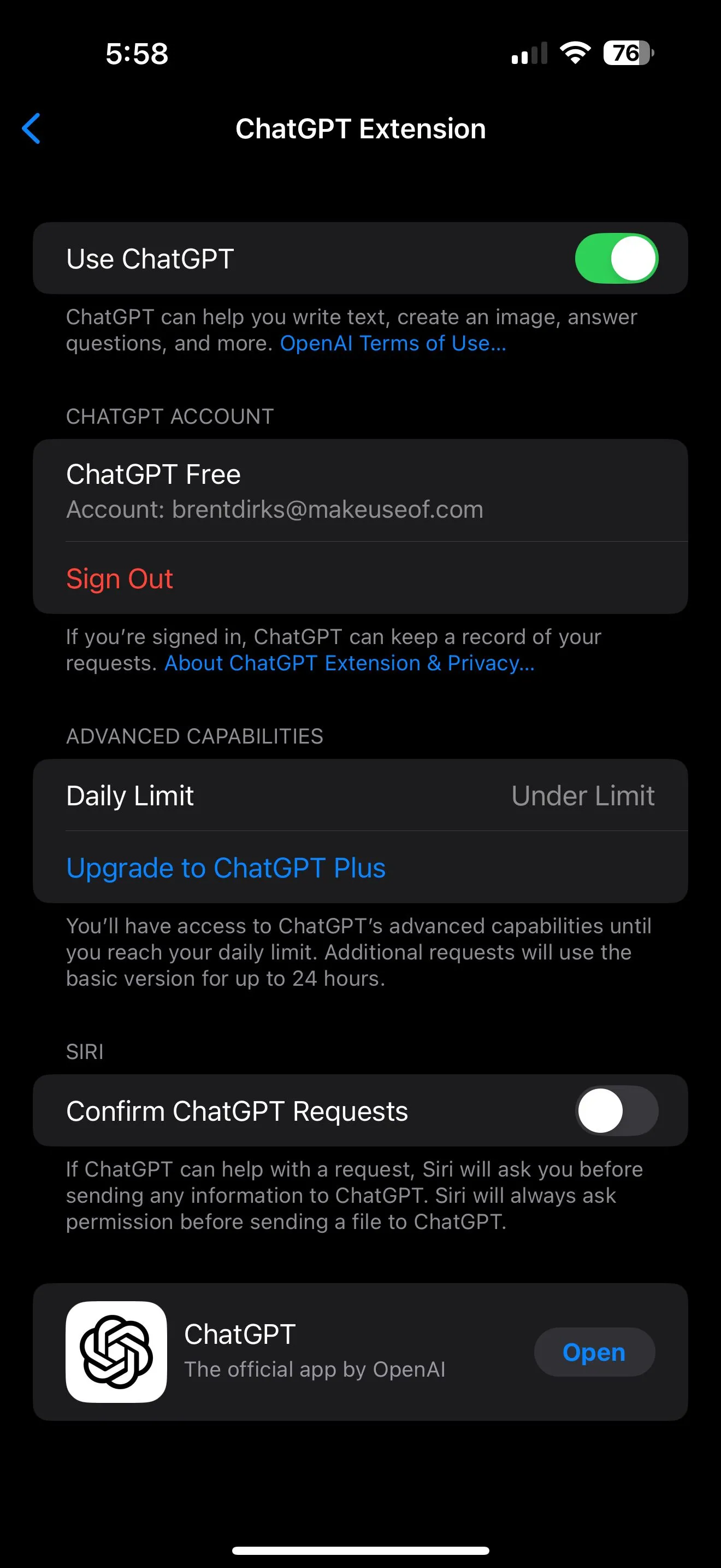 Cài đặt tích hợp ChatGPT với Siri trong Apple Intelligence