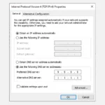 Cài đặt tùy chỉnh máy chủ DNS trên hệ điều hành Windows 10, hiển thị giao diện cấu hình địa chỉ IP DNS.
