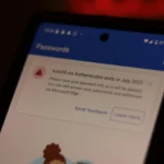 Cảnh báo trong Microsoft Authenticator về việc ngừng hỗ trợ tự động điền mật khẩu và yêu cầu xuất dữ liệu