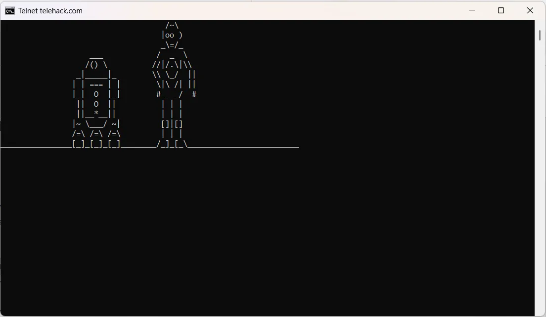 Cảnh phim Star Wars được tái hiện bằng ký tự ASCII trong cửa sổ Command Prompt