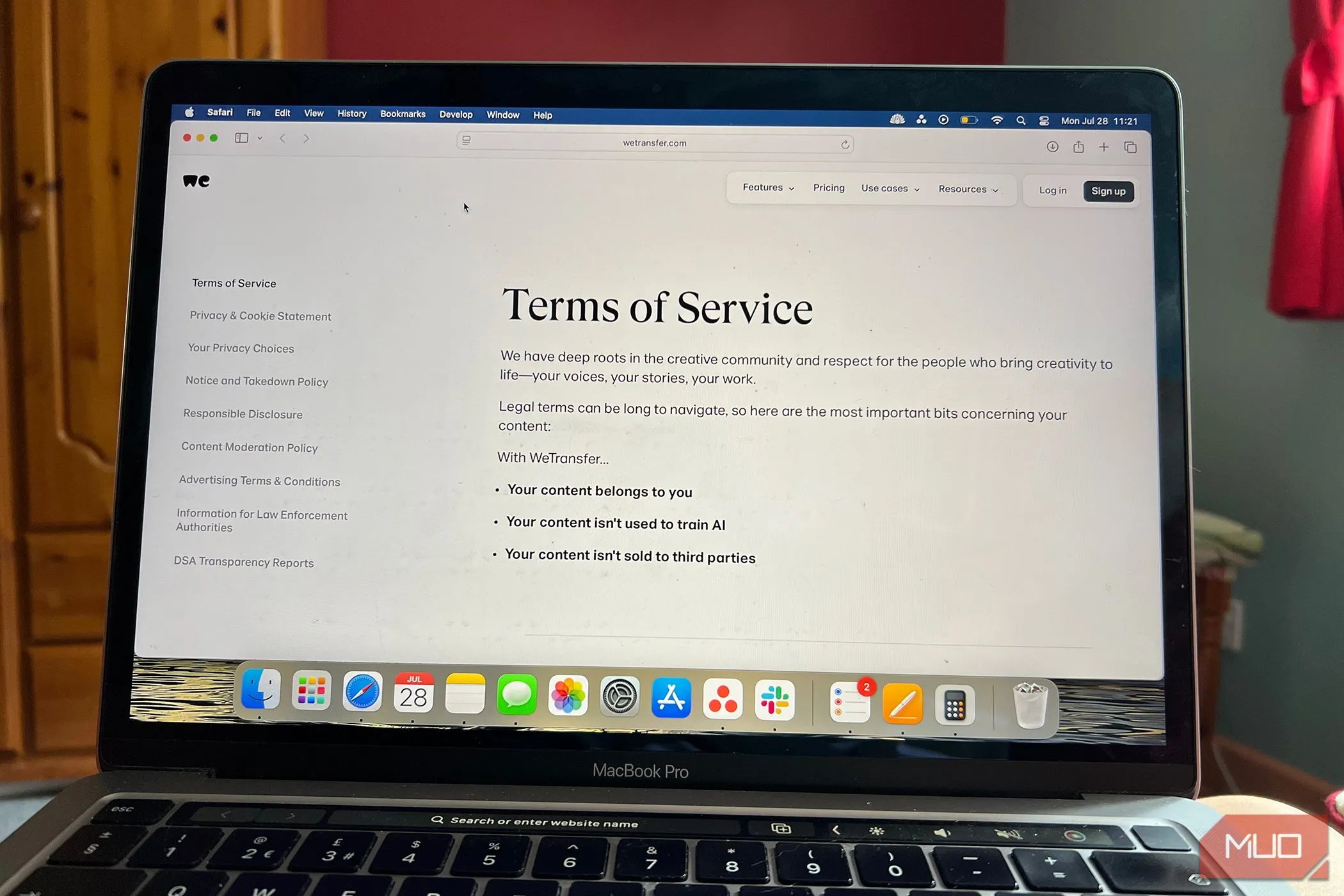 Chính sách dịch vụ WeTransfer cập nhật gây lo ngại về quyền riêng tư