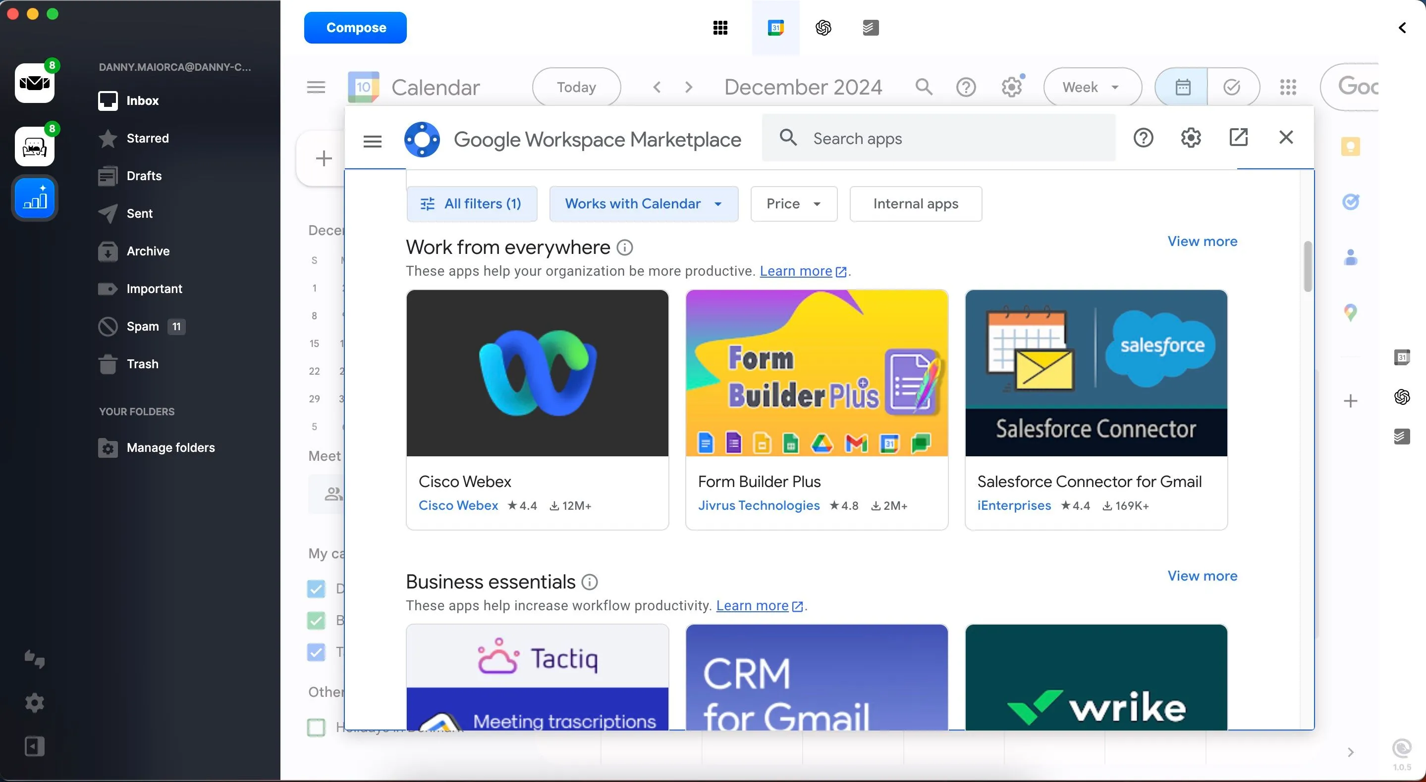 Chọn các tiện ích bổ sung cho Google Calendar trong Mailbird giúp tăng cường hiệu quả công việc