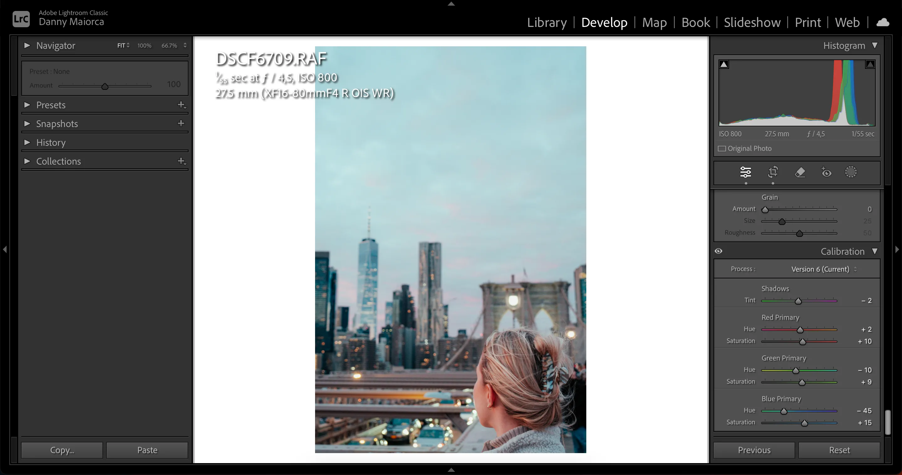 Công cụ hiệu chỉnh màu (Color Calibration) trong Lightroom giúp điều chỉnh độ chuẩn xác màu sắc của ảnh