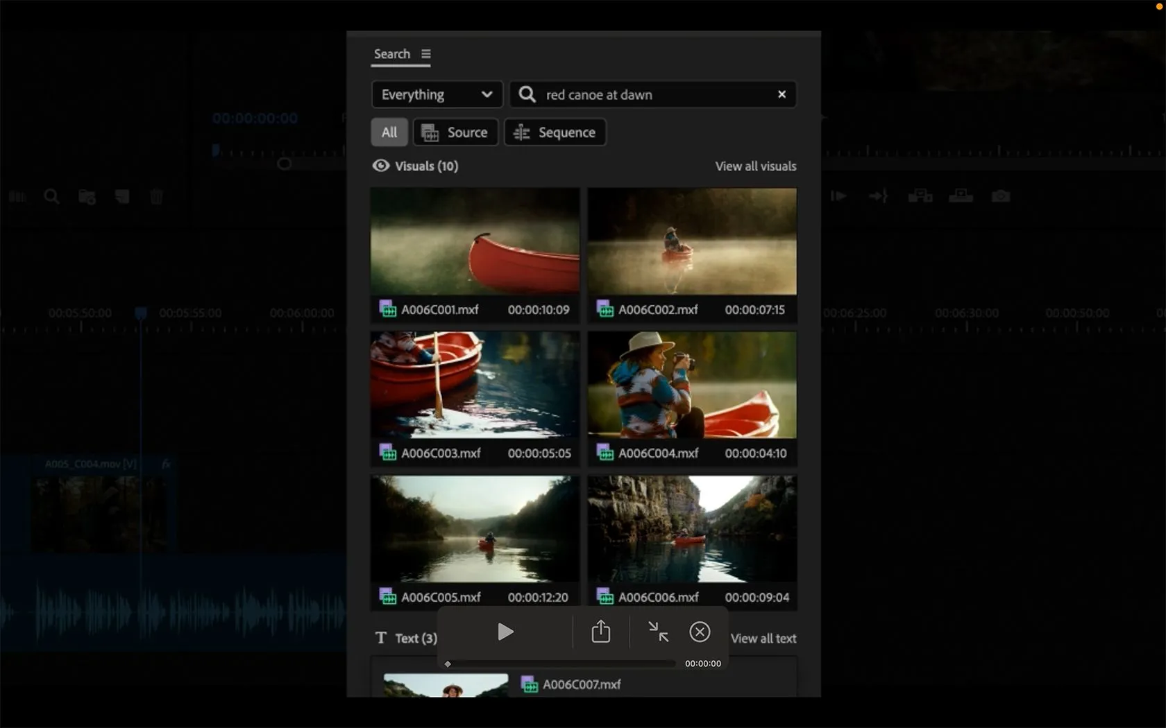 Công cụ tìm kiếm AI thông minh trong Adobe Premiere Pro