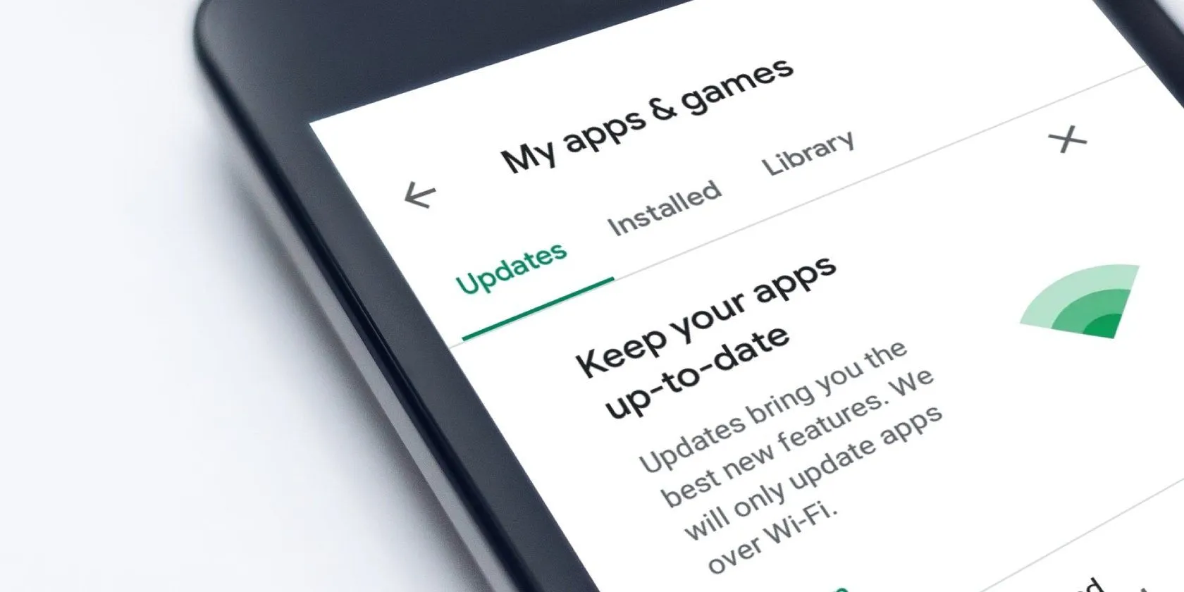 Danh sách các ứng dụng hiển thị trong mục &quot;Quản lý ứng dụng &amp; thiết bị&quot; trên Google Play Store, minh họa tầm quan trọng của việc cập nhật thường xuyên