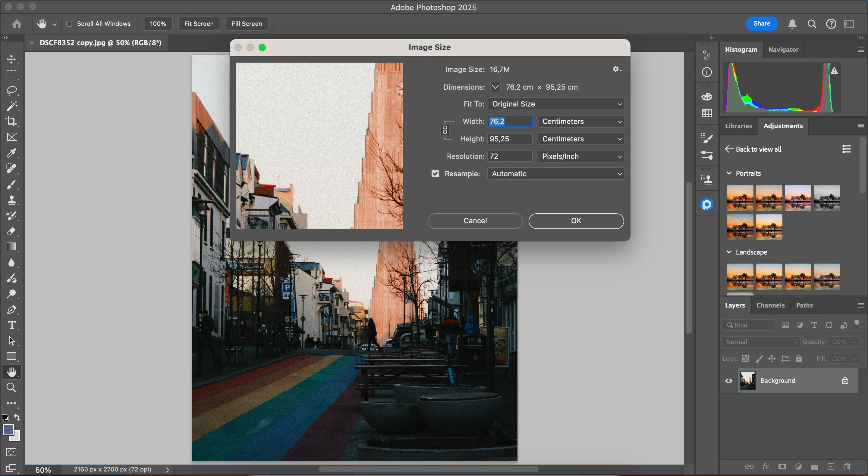 Điều chỉnh Pixels Per Inch trong Photoshop