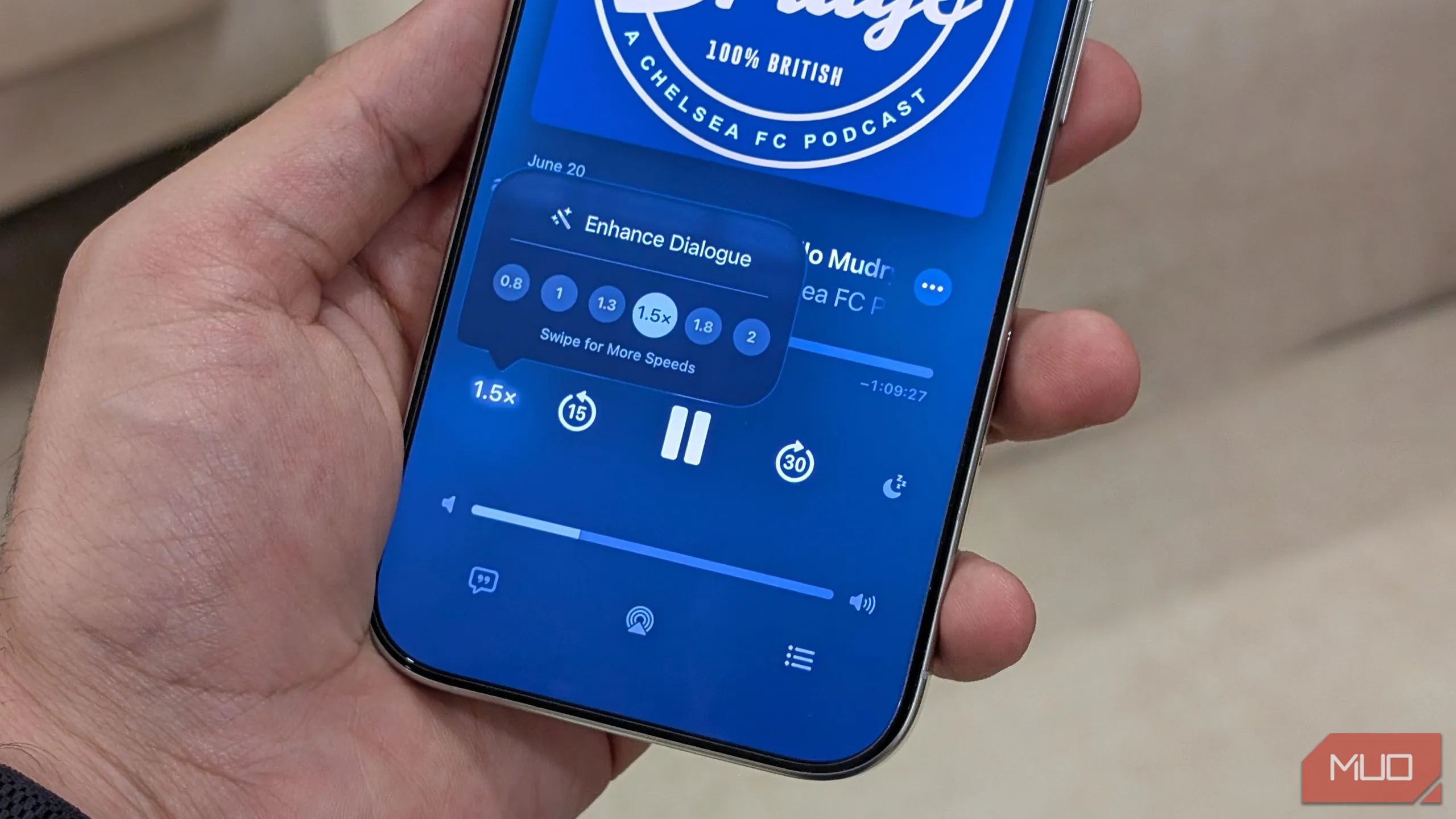 Điều chỉnh tốc độ phát lại Podcast trên ứng dụng Apple Podcasts trong iOS 26
