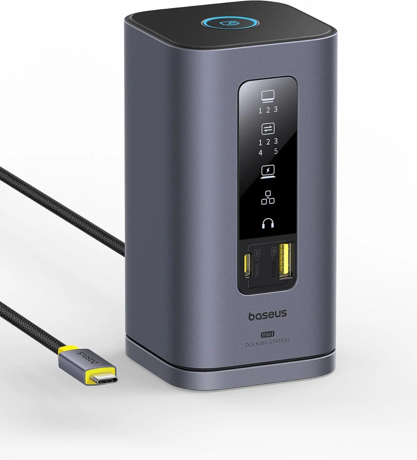 Docking Station Baseus Spacemate Series 11-in-1 nổi bật trên bàn làm việc