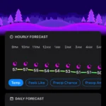 Dự báo thời tiết vui nhộn của Carrot Weather trên iPhone tại Orlando