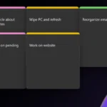 Ghi chú Sticky Notes được mã hóa màu sắc trên Windows 11 để phân loại nhiệm vụ theo độ ưu tiên và mức độ khẩn cấp