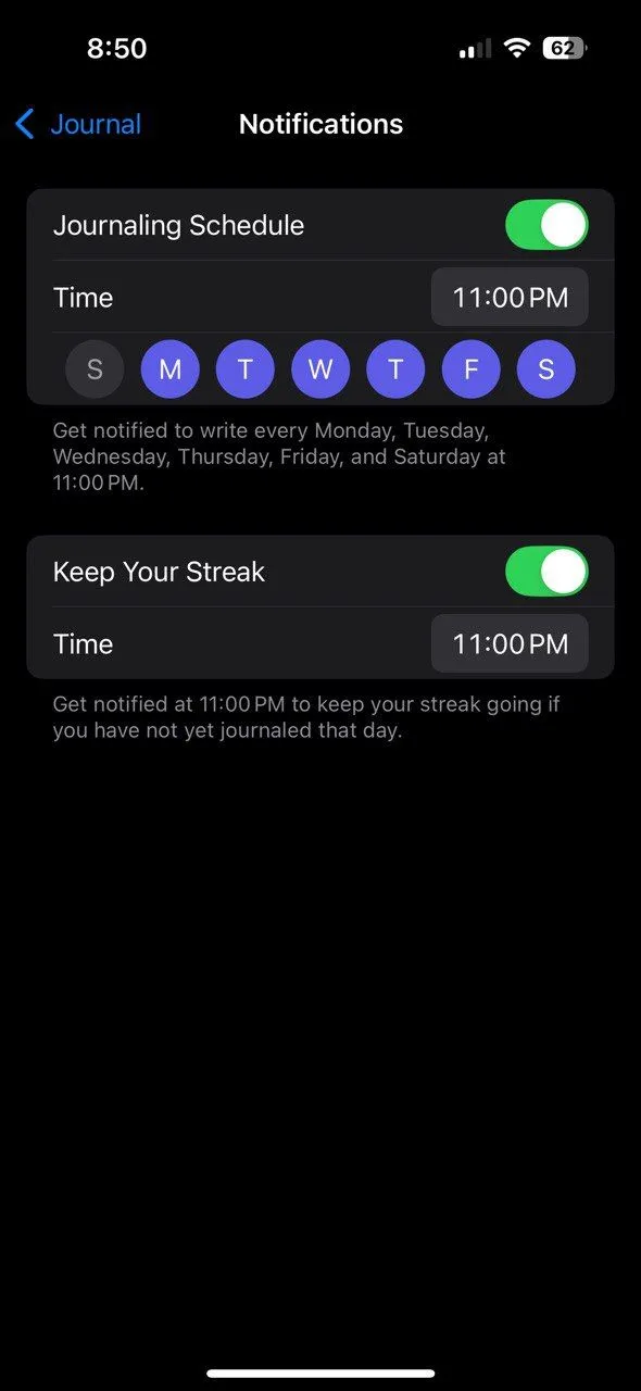 Ghi lại lòng biết ơn với ứng dụng Nhật ký (Journal app) trên iOS