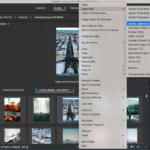 Giao diện Adobe Bridge cho phép mở ảnh sang các ứng dụng chỉnh sửa Adobe khác