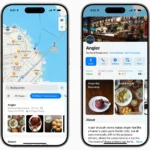 Giao diện Apple Maps hiển thị danh sách nhà hàng từ Michelin Guide