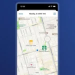 Giao diện bản đồ mới trong ứng dụng 1Password hiển thị các mục được lưu trữ theo vị trí địa lý của bạn.