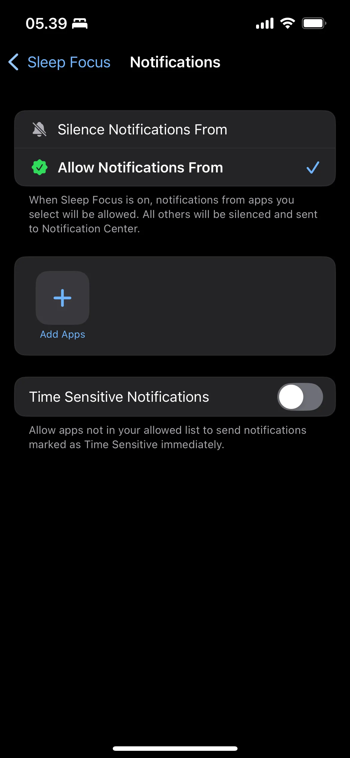 Giao diện cài đặt Chế độ Ngủ (Sleep Mode) trên iPhone, hiển thị tùy chọn lên lịch và điều chỉnh thời gian thư giãn.