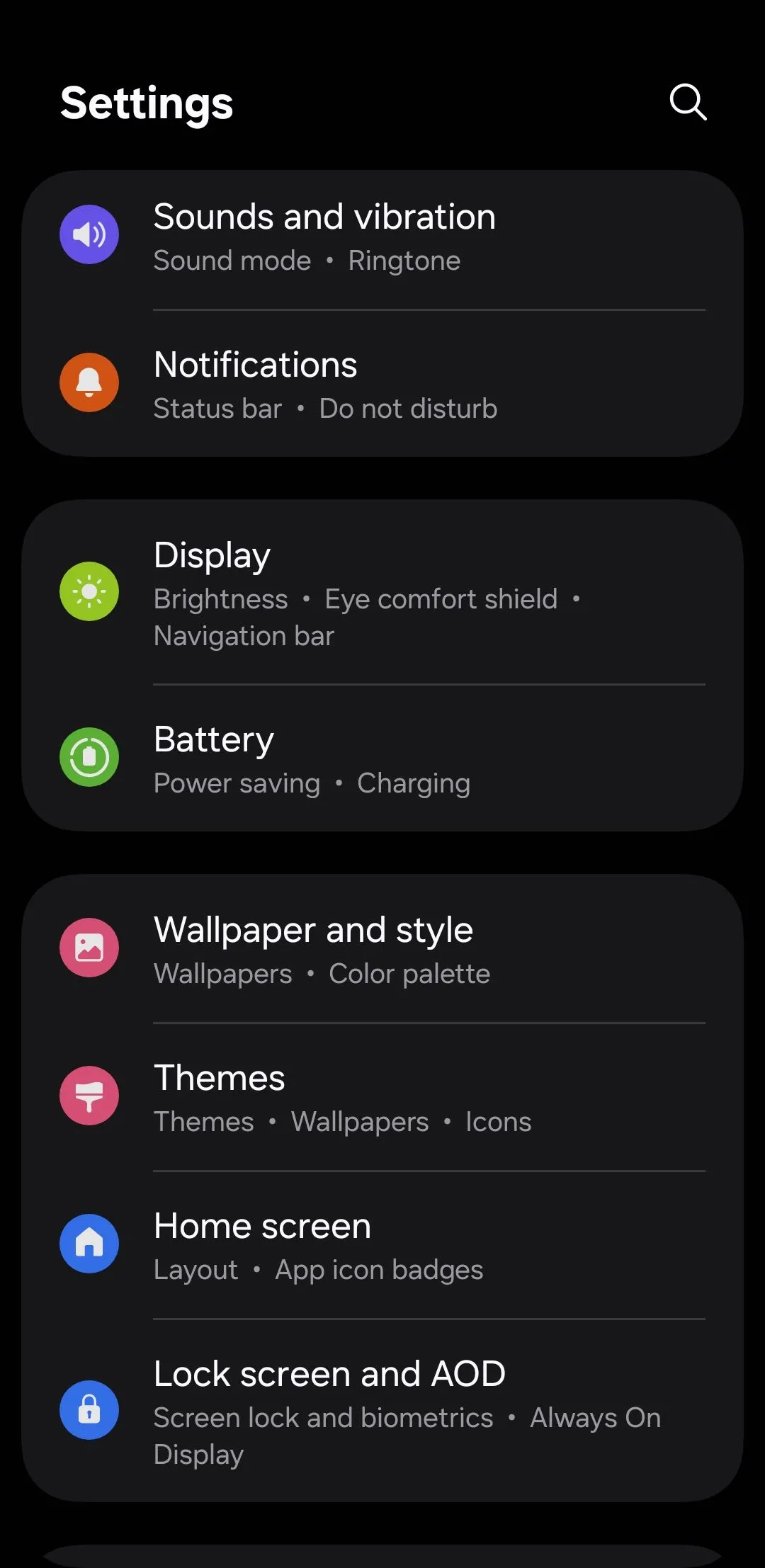 Giao diện cài đặt pin trong One UI 7 trên điện thoại Samsung