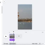 Giao diện Canva trên web, hiển thị cách thêm nhạc vào video từ thư viện âm thanh