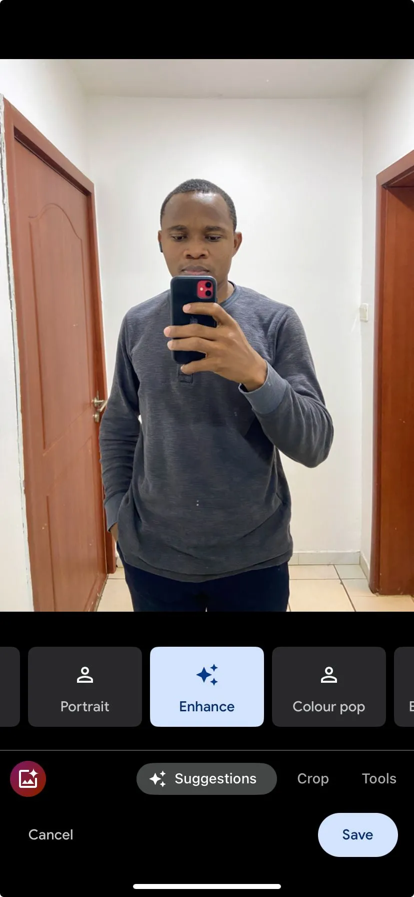 Giao diện chỉnh sửa ảnh của Google Photos, minh họa công cụ chỉnh sửa mạnh mẽ