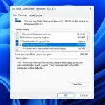 Giao diện công cụ Dọn Dẹp Đĩa (Disk Cleanup) trên Windows 11