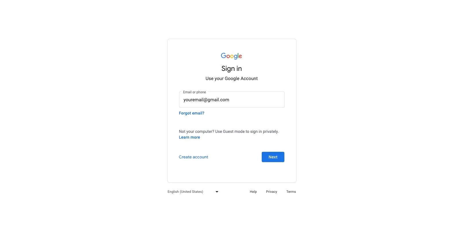 Giao diện đăng nhập bằng tài khoản Google trên ứng dụng bên thứ ba