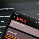 Giao diện đăng nhập Netflix và tùy chọn VPN