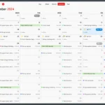 Giao diện Fantastical trên Windows với chế độ xem lịch theo quý, hiển thị các sự kiện và cuộc họp rõ ràng.